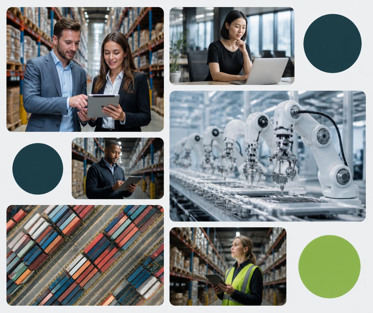 Teams using document and process automation across warehouse, office, and manufacturing settings